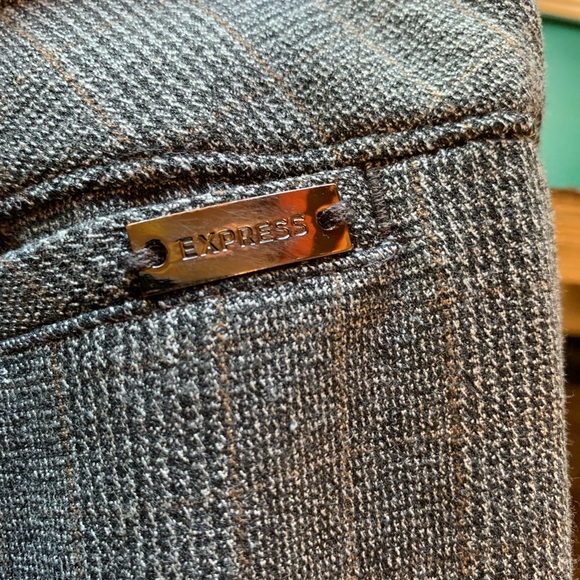 Grey Plaid Wool Wide Leg Women's Pants preppy 90’s Y2K Vintage Size Small Grunge - Picture 9 of 10